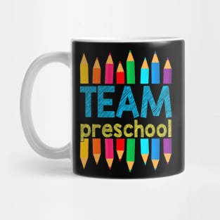 Team Preschool Back To School Preschool Teacher Student Mug